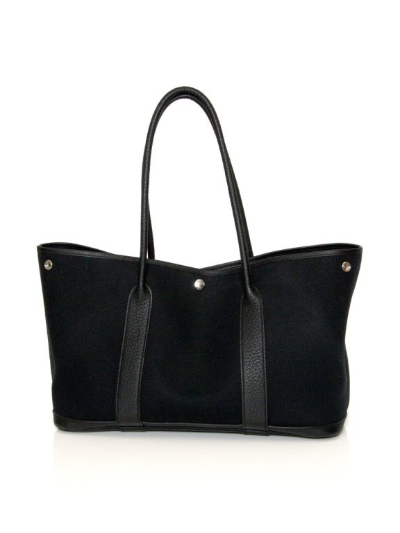 Hermes Garden Party GM Black Tote Bag