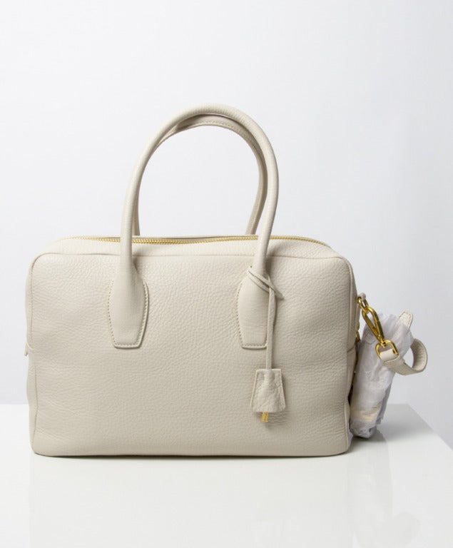 Brand New Prada Bauletto Talco Bag at 1stdibs