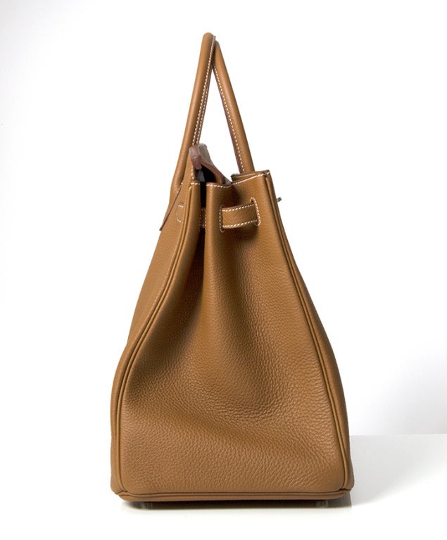 NUEVA Bolsa Hermes Togo Birkin Dorada 40 cm Marrón