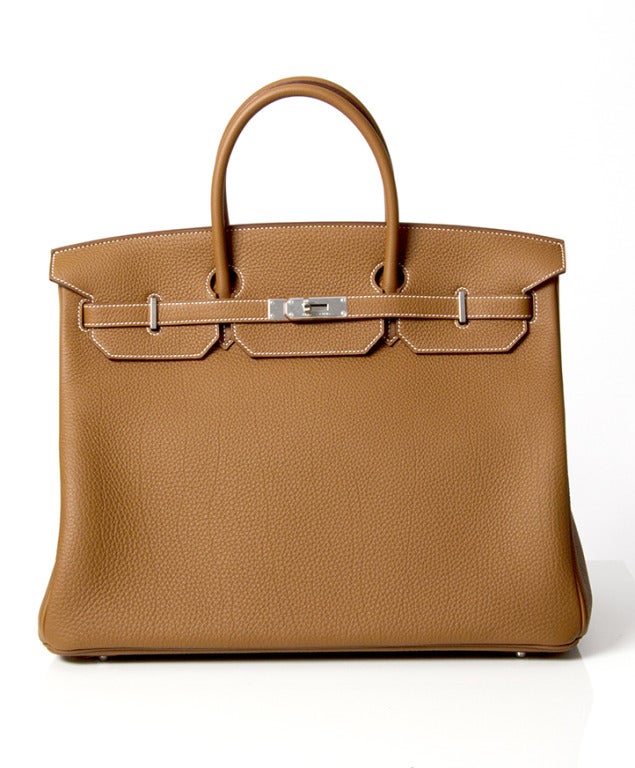 NUEVA Bolsa Hermes Togo Birkin Dorada 40 cm 2