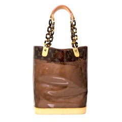 Louis Vuitton, Bags, Louisvuitton Cabas Ambre Pm Clear Bag Monogram Vinyl  Brown With Pouch Rare