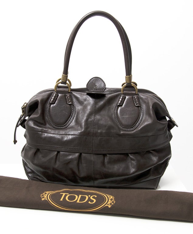 Tods Dark Brown Carry-all Day Bag 1