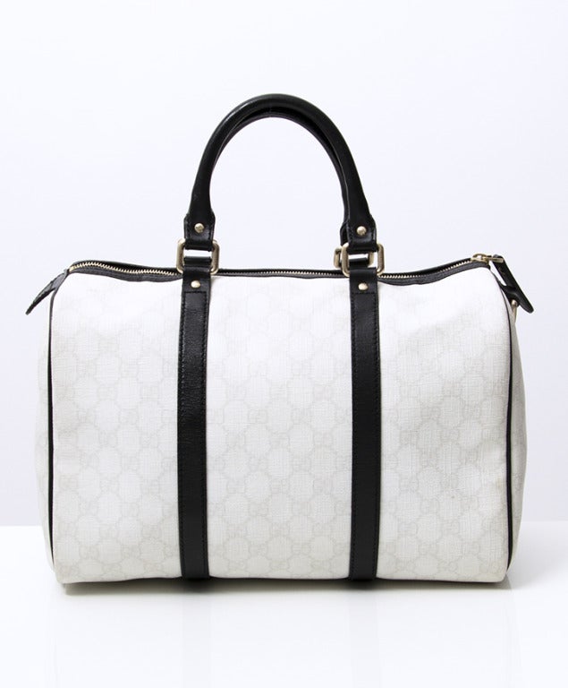 Gucci Offwhite Monogram Bowling Bag at 1stDibs gucci off white bag