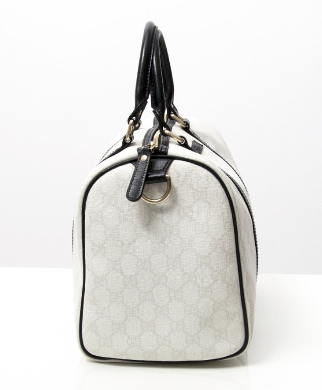 Gucci Offwhite Monogram Bowling Bag at 1stDibs gucci off white bag