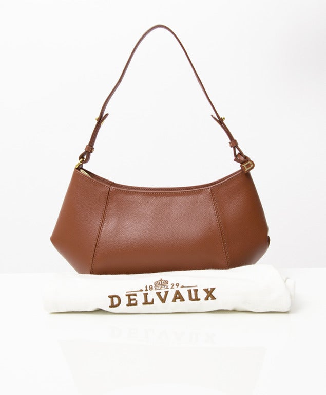 Delvaux 'Desir' Shoulder Bag Red Cognac In Excellent Condition In Antwerp, BE