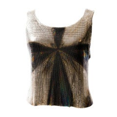 Defilé piece Paco Rabanne Metal Glitter Top