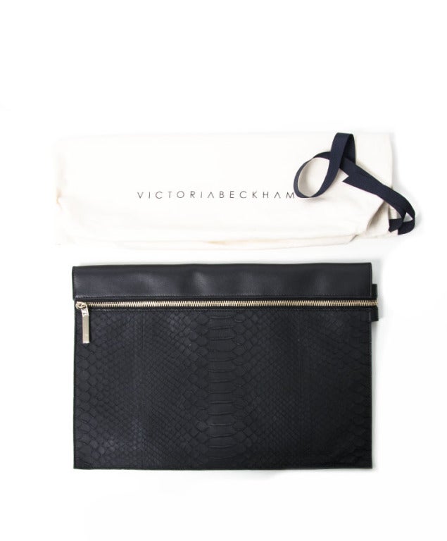 Victoria Beckham Black Leather Clutch