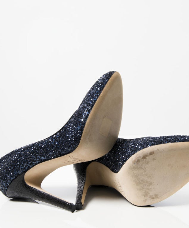navy glitter shoes for wedding