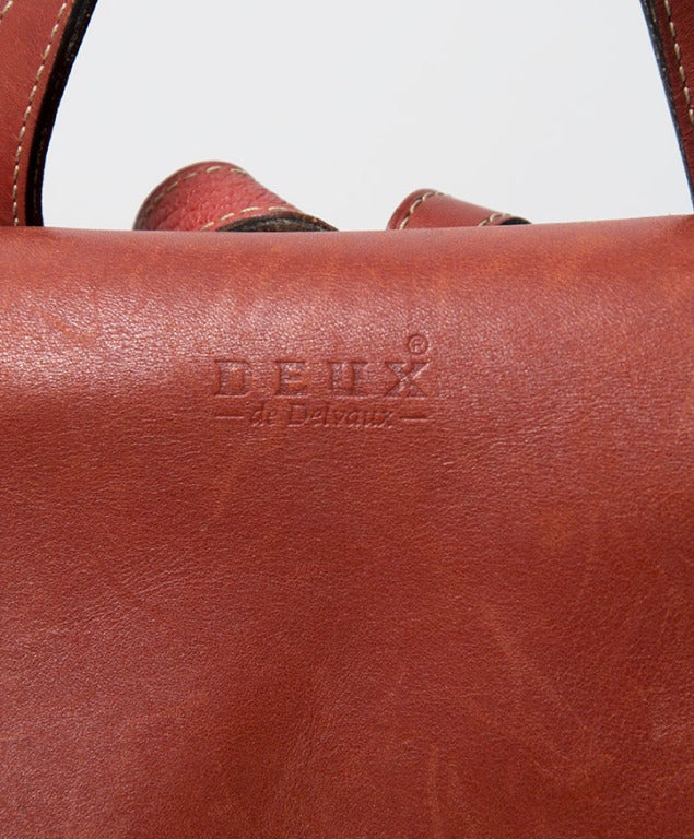 Deux de Delvaux Red Backpack 2