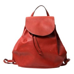 Vintage Deux de Delvaux Red Backpack