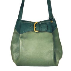 Vintage Delvaux Green Hobo Bag