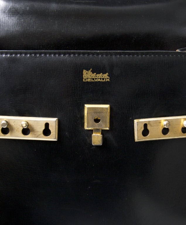 Delvaux Tempete PM Black Handbag Box Calf at 1stdibs