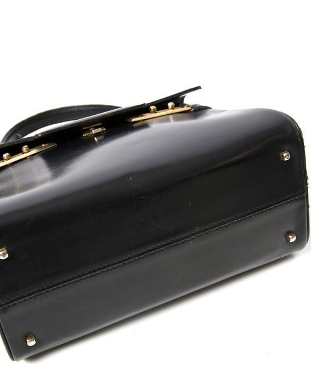 Delvaux Tempete PM Black Handbag Box Calf at 1stdibs