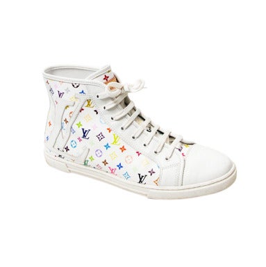Louis Vuitton White Multicolor Monogram Sneakers at 1stDibs | louis vuitton  multicolor shoes, louis vuitton multicolor sneakers, louis vuitton murakami  shoes