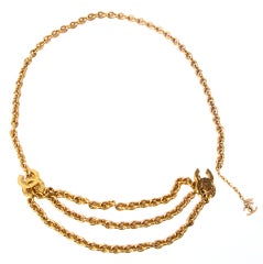 CHANEL Gold-plated Chain Necklace Belt
