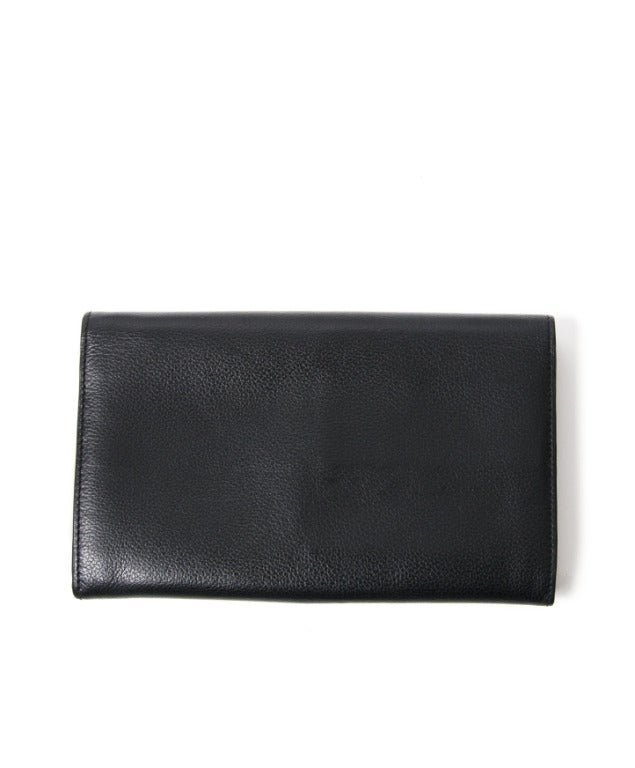 Delvaux Navy Blue Leather Wallet In Excellent Condition In Antwerp, BE