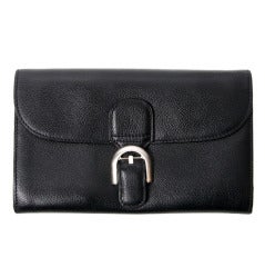 Delvaux Navy Blue Leather Wallet