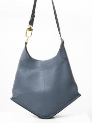 Delvaux 'Satan' Blue Shoulder Bag