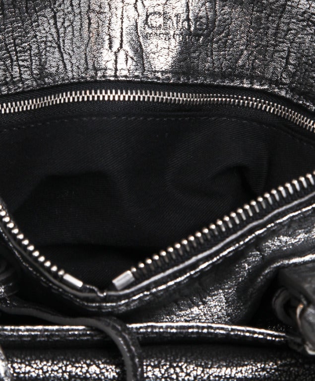 Chloé metallic silver handbag