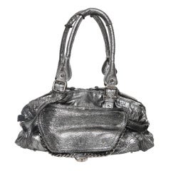 Chloé metallic silver handbag