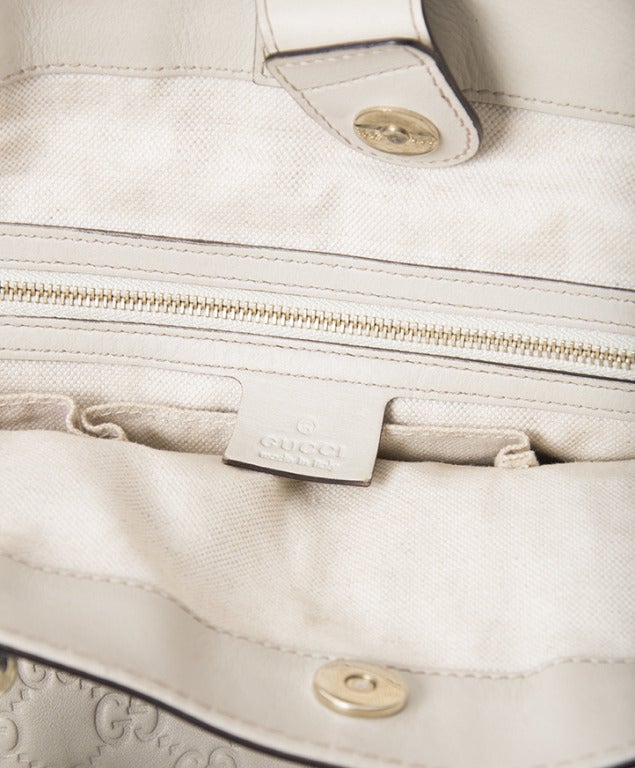 Gucci White Monogram Handbag 2