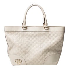 Gucci White Monogram Handbag