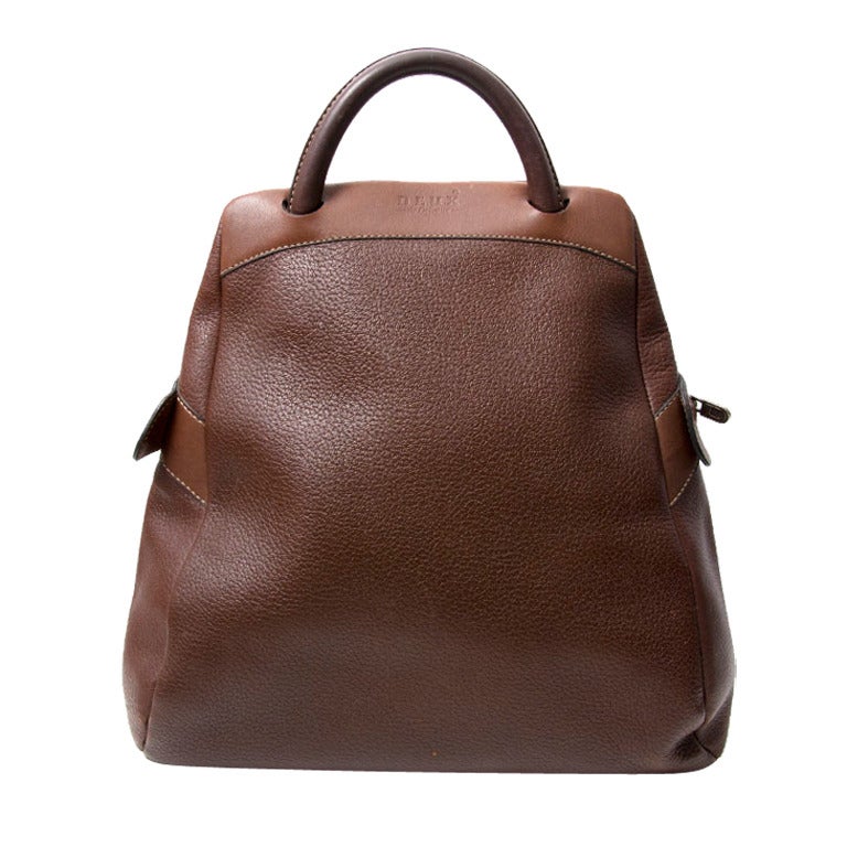 Deux de Delvaux Fregate Brown Backpack Bag at 1stDibs delvaux deux