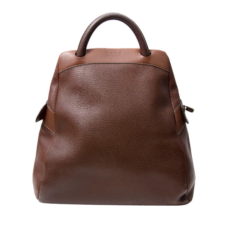 Deux de Delvaux 'Fregate' Brown Backpack Bag