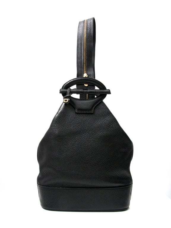 Delvaux Backpack or Shoulder Bag Black Calfskin