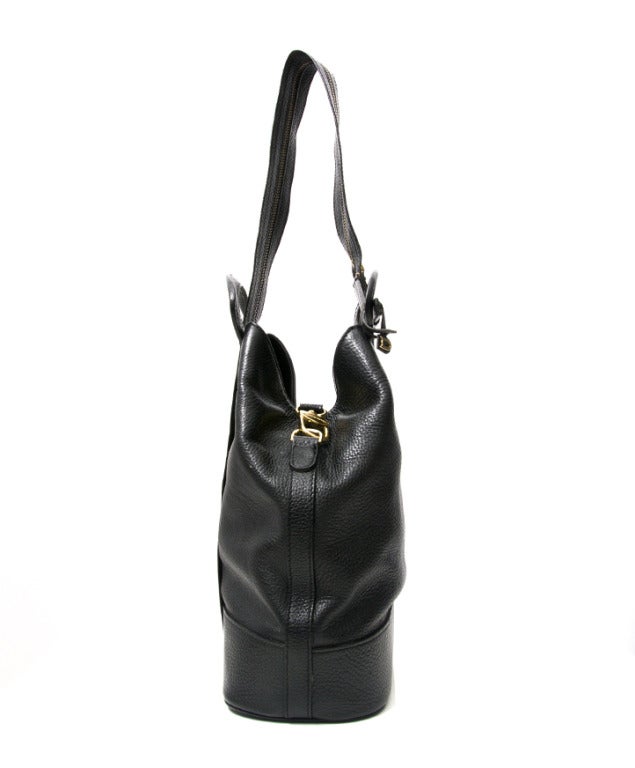Women's or Men's Delvaux Backpack or Shoulder Bag Black Calfskin