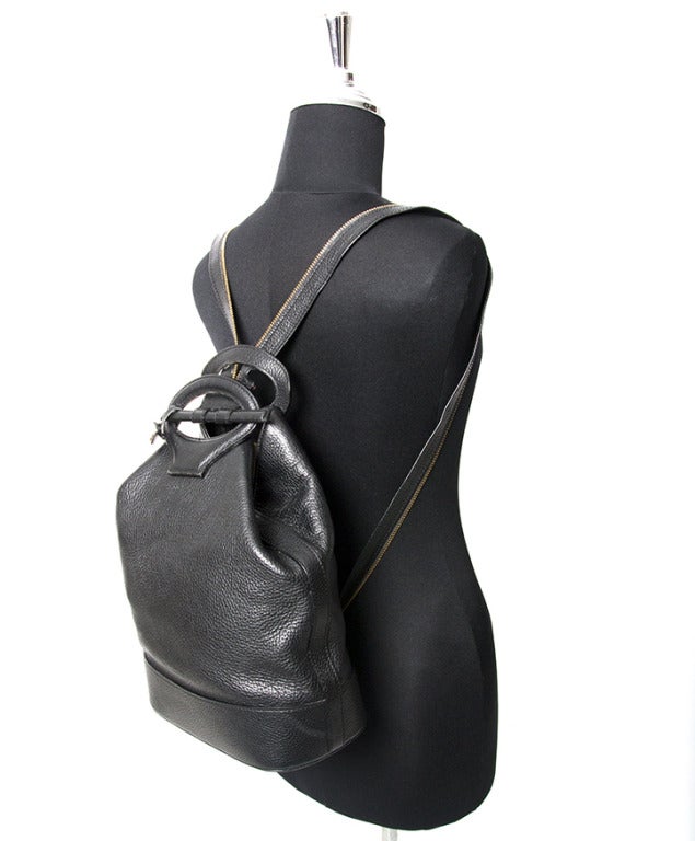 Delvaux Backpack or Shoulder Bag Black Calfskin 3