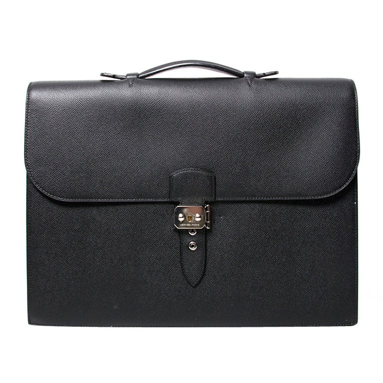 Hermes Black Briefcase, Sac à depeche Togo