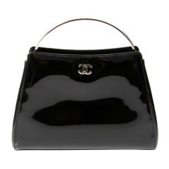 Chanel Patent Black Evening Purse