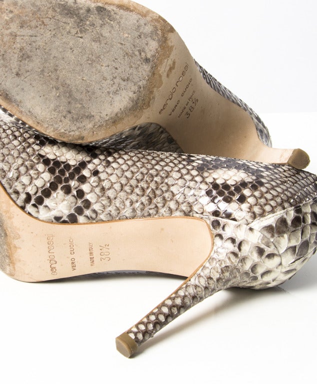 Sergio Rossi Real Snake Pumps In Excellent Condition In Antwerp, BE
