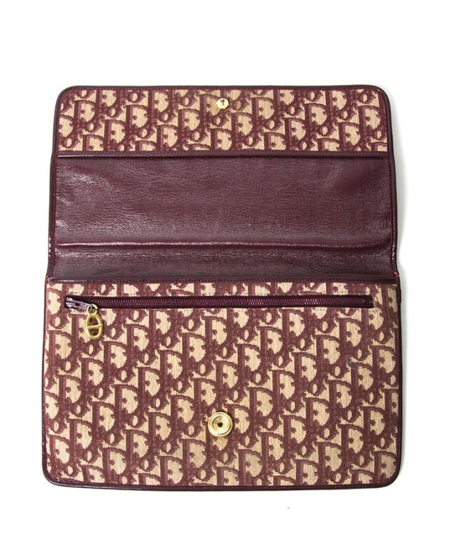 Christian Dior Bordeaux Monogram Flap Pocket Bag In Excellent Condition In Antwerp, BE