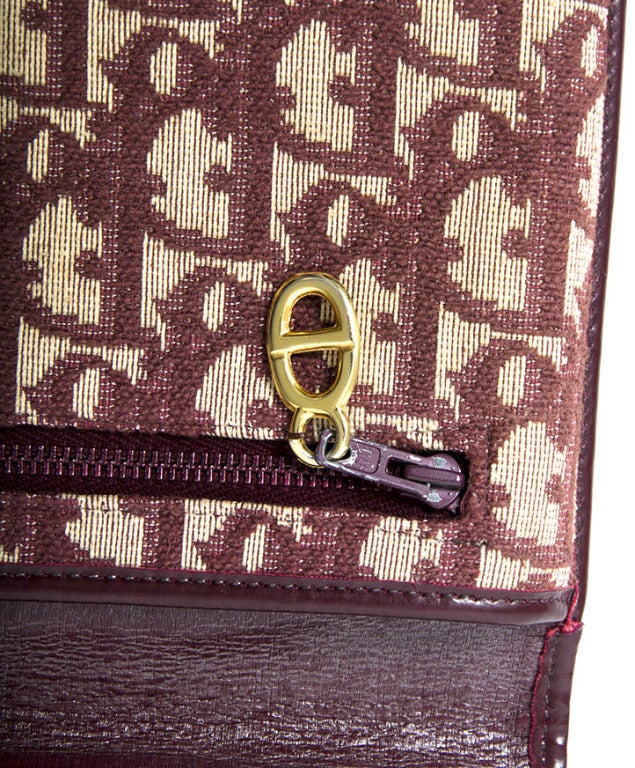 Women's Christian Dior Bordeaux Monogram Flap Pocket Bag