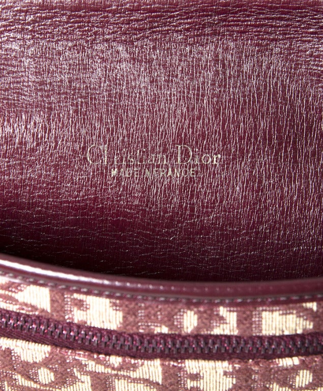 Christian Dior Bordeaux Monogram Flap Pocket Bag 1