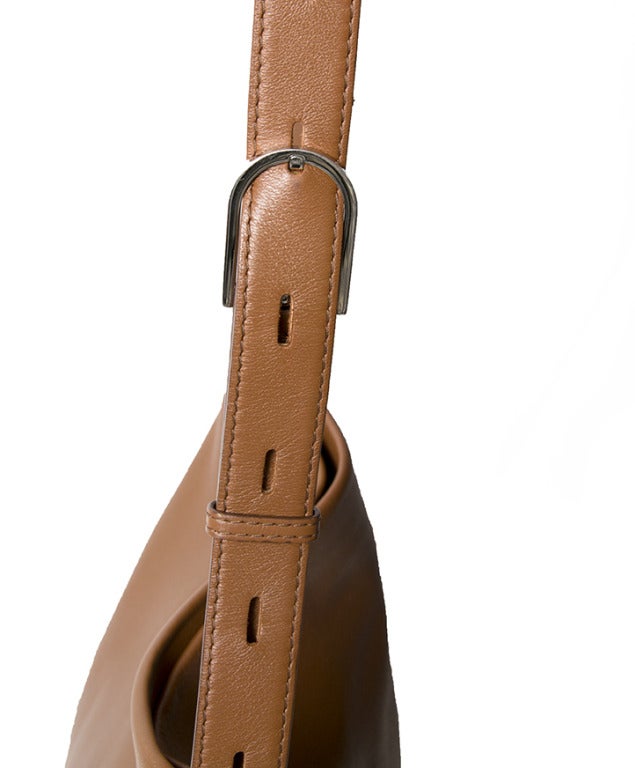 Delvaux Cognac Crossbody Shoulder Bag In Excellent Condition In Antwerp, BE