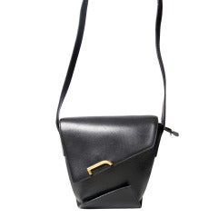 Vintage Delvaux Black Crossbody Bag