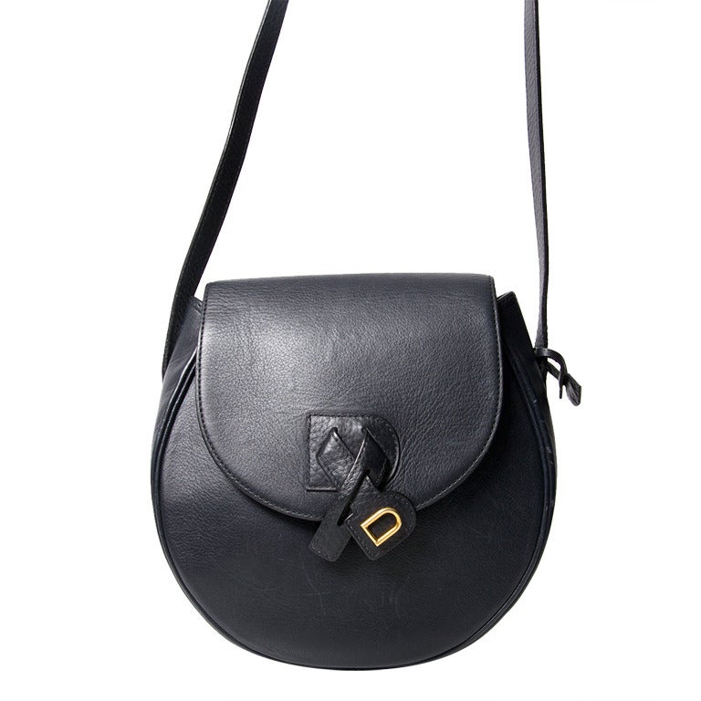 Delvaux Vintage Dark Blue Cross Body Bag at 1stdibs