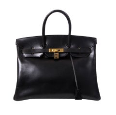 HERMES BIRKIN 35CM Black box calf leather