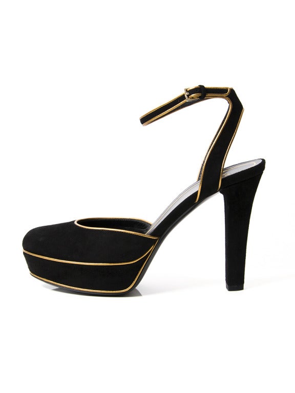 Gucci Huston Mary Jane Platform Suede Pumps at 1stDibs gucci platform