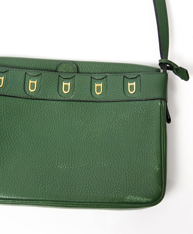 Delvaux Green'D' Studs Shoulder Bag at 1stdibs