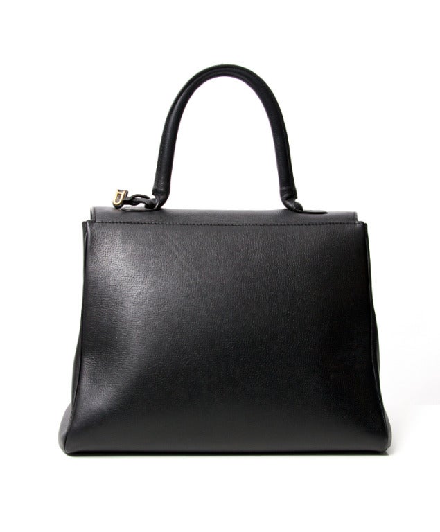 Delvaux Brillant MM Black Gold In Excellent Condition In Antwerp, BE