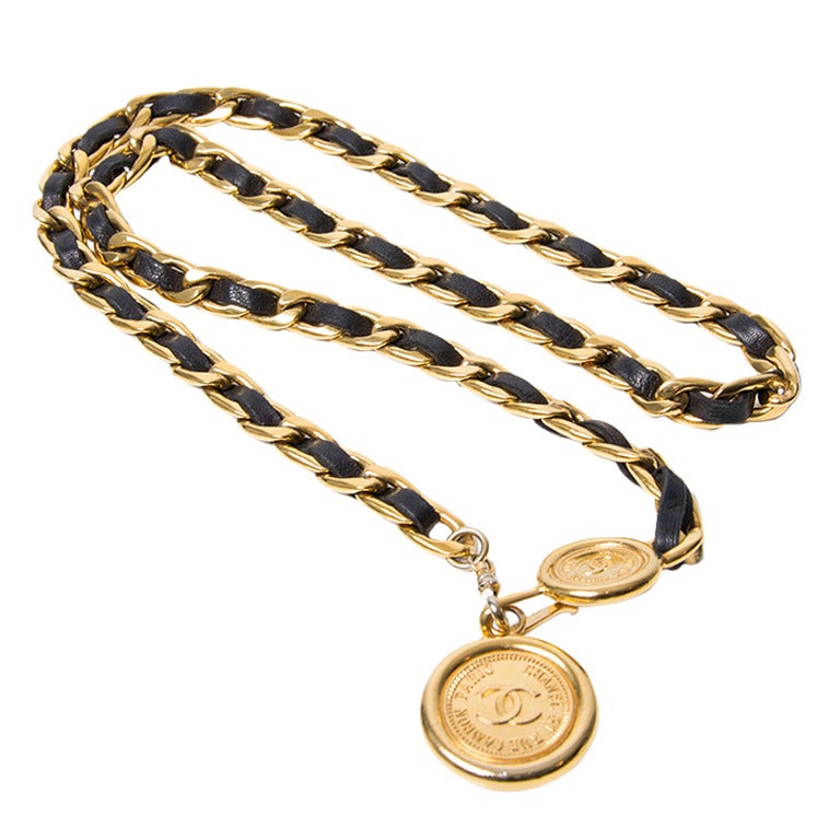 Chanel Gold Chain Belt at 1stdibs
