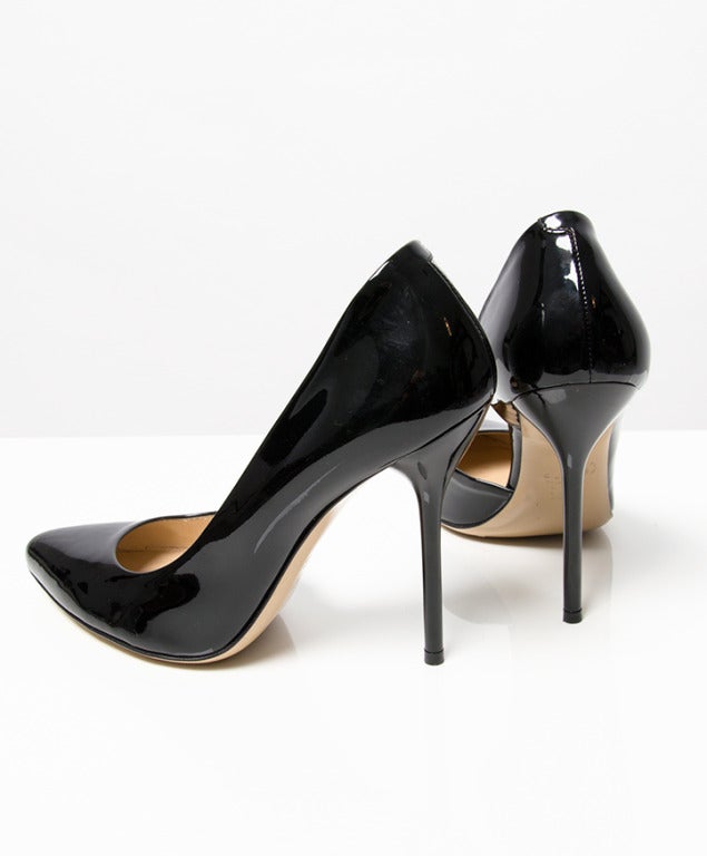 Gucci Gloria Black Patent Leather High Heel Pump at 1stDibs