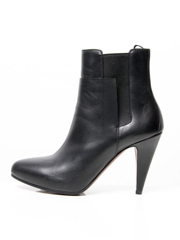 Balenciaga Black Calf Leather Ankle Boots 3