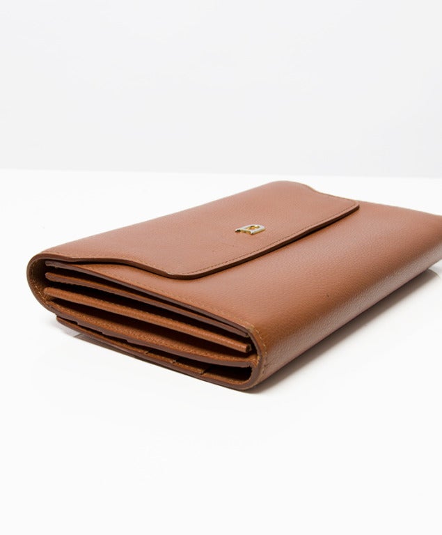 Delvaux Cognac Wallet and Card Holder 2