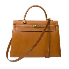 Hermes Kelly Bag 35 cm Gold color Shoulder Strap