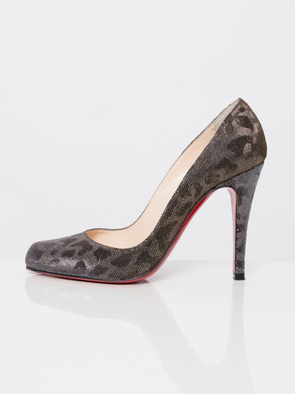 Women's Louboutin Leopard Metal Pumps 36
